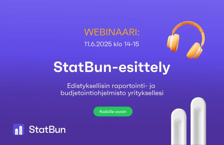 Webinaari: StatBun-esittely – Edistyksellisin raportointi- ja budjetointiohjelmisto yrityksellesi 11.6.2025 