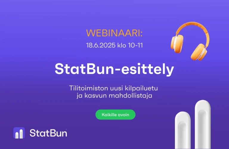Webinaari: StatBun-esittely – Tilitoimiston uusi kilpailuetu ja kasvun mahdollistaja 18.6.2025 