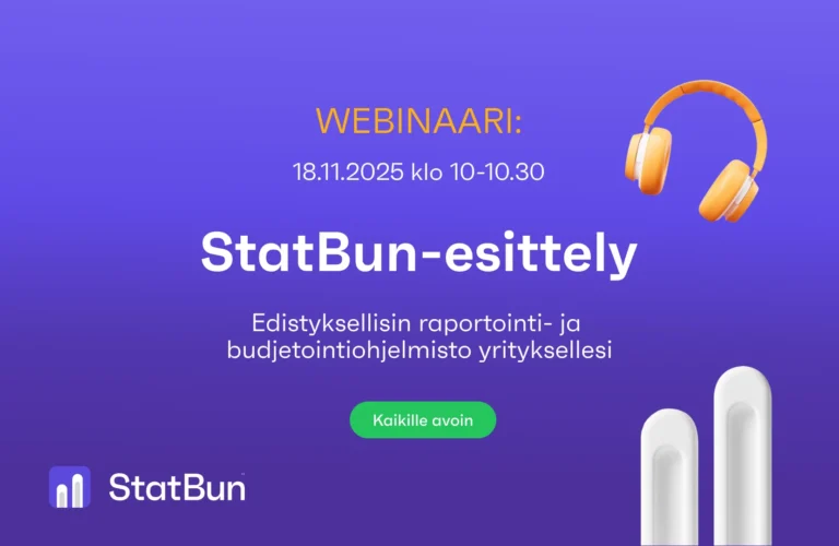 Webinaari: StatBun-esittely – Edistyksellisin raportointi- ja budjetointiohjelmisto yrityksellesi 18.11.2025